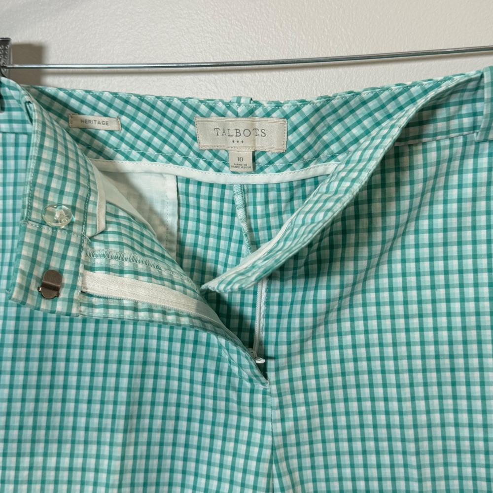 Talbots Heritage Stretch Plaid Short (10) Golf Activewear Cotton Modest Comfort - Picture 6 of 12